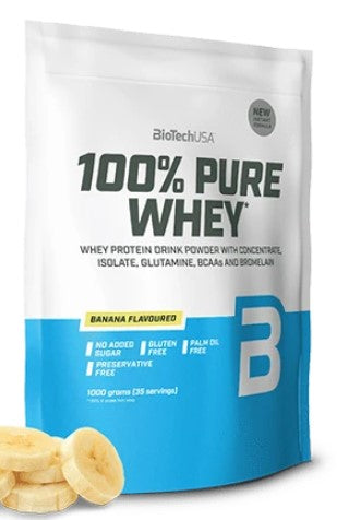 BioTechUSA 100% Pure Whey, Banana - 1000g