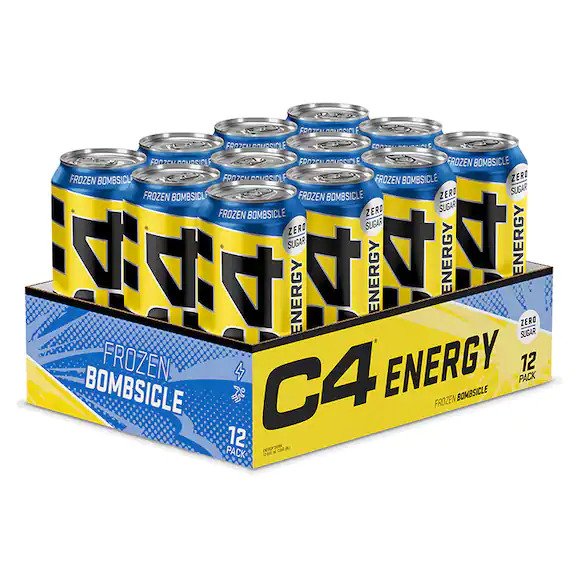 Cellucor C4 Explosive Energy Drink, Frozen Bombsicle - 12 x 500 ml