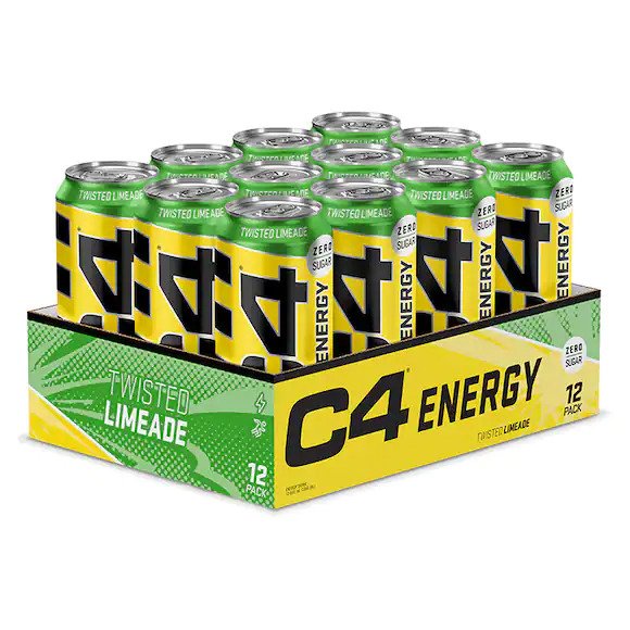 Cellucor C4 Explosive Energy Drink, Twisted Limeade - 12 x 500 ml