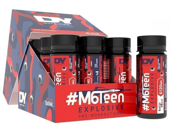 Dorian Yates #M6Teen Explosive Pre - Workout Shot, Cherry - 12 x 60ml