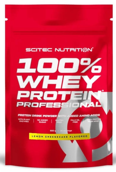 SciTec 100% Whey Protein Professional, Lemon Cheescake - 500g