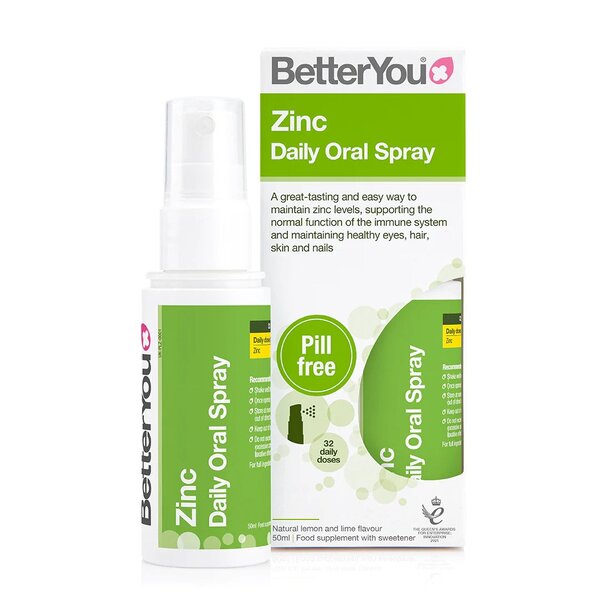 BetterYou Zinc Daily Oral Spray, Natural Lemon & Lime - 50 ml