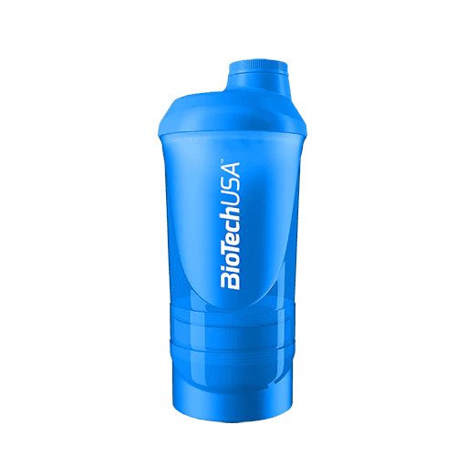 BioTechUSA Wave+ Shaker, Blue - 600 ml. (+ 200 ml.+ 150 ml.)