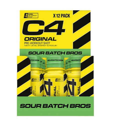 Cellucor C4 Original Pre - Workout Shot, Sour Batch Bros - 12 x 60 ml