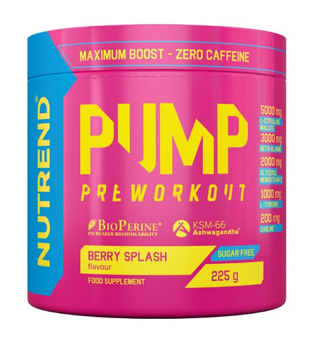 Nutrend Pump Pre - Workout, Berry Splash - 225g