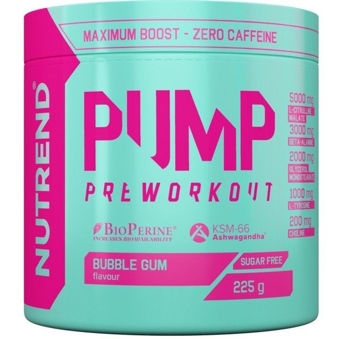 Nutrend Pump Pre - Workout, Bubble Gum - 225g