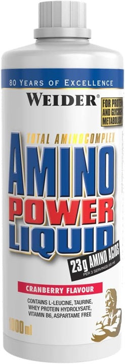 Weider Amino Power Liquid, Cranberry - 1000 ml
