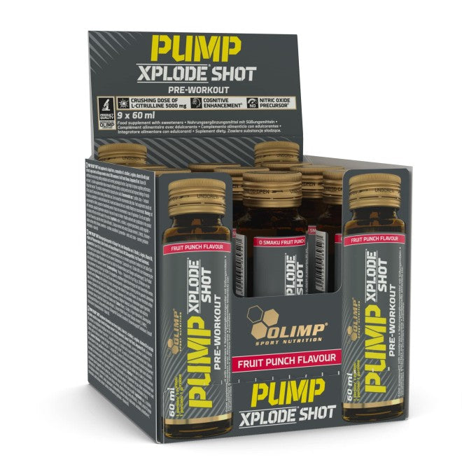 Olimp Nutrition Pump Xplode Shot, Fruit Punch - 9 x 60 ml