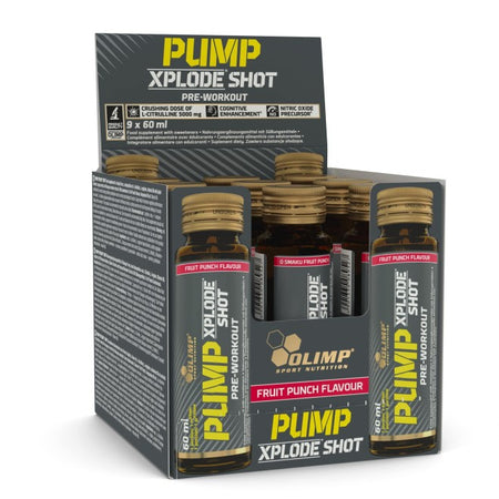 Olimp Nutrition Pump Xplode Shot, Fruit Punch - 9 x 60 ml