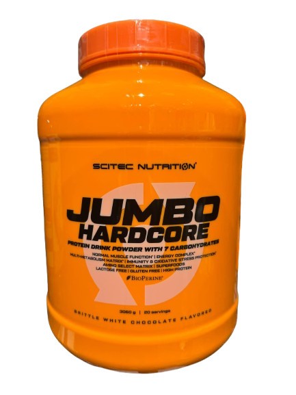 SciTec Jumbo Hardcore, Brittle White Chocolate - 3060g