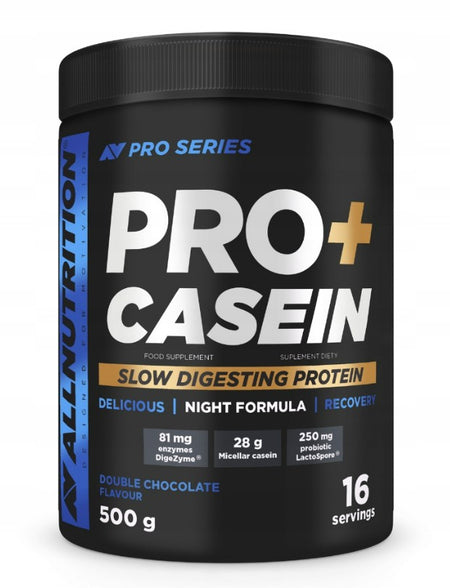 Allnutrition Pro+ Casein, Double Chocolate - 500g