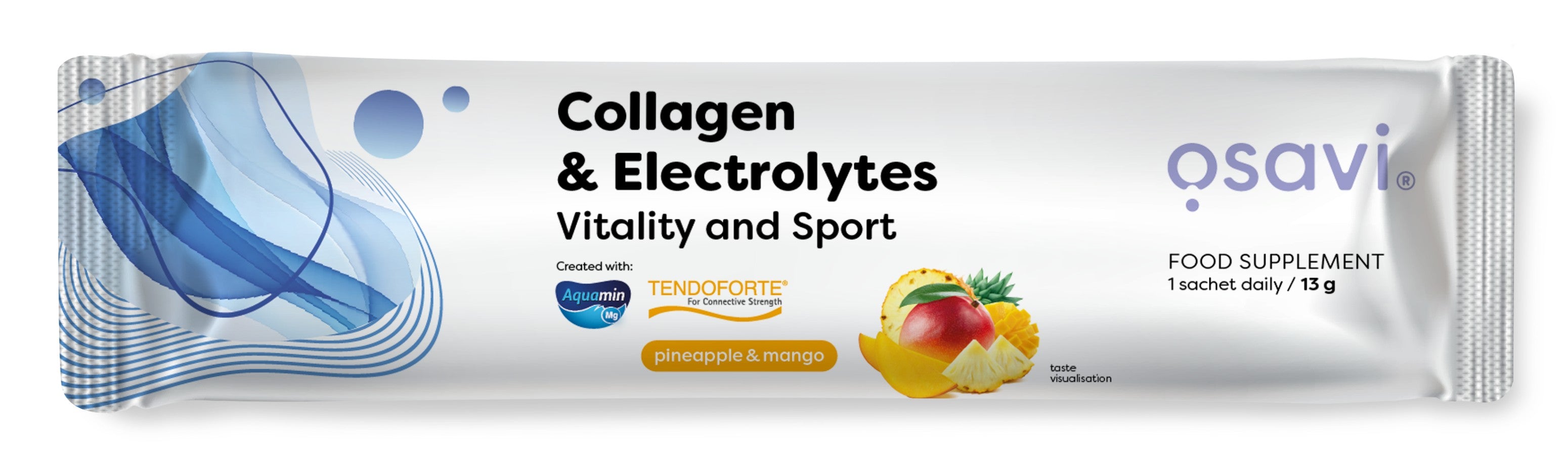 Osavi Collagen Electrolytes Vitality and Sport, Pineapple & Mango - 13g (1 serving)
