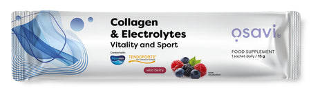 Osavi Collagen Electrolytes Vitality and Sport, Wild Berry - 13g (1 serving)