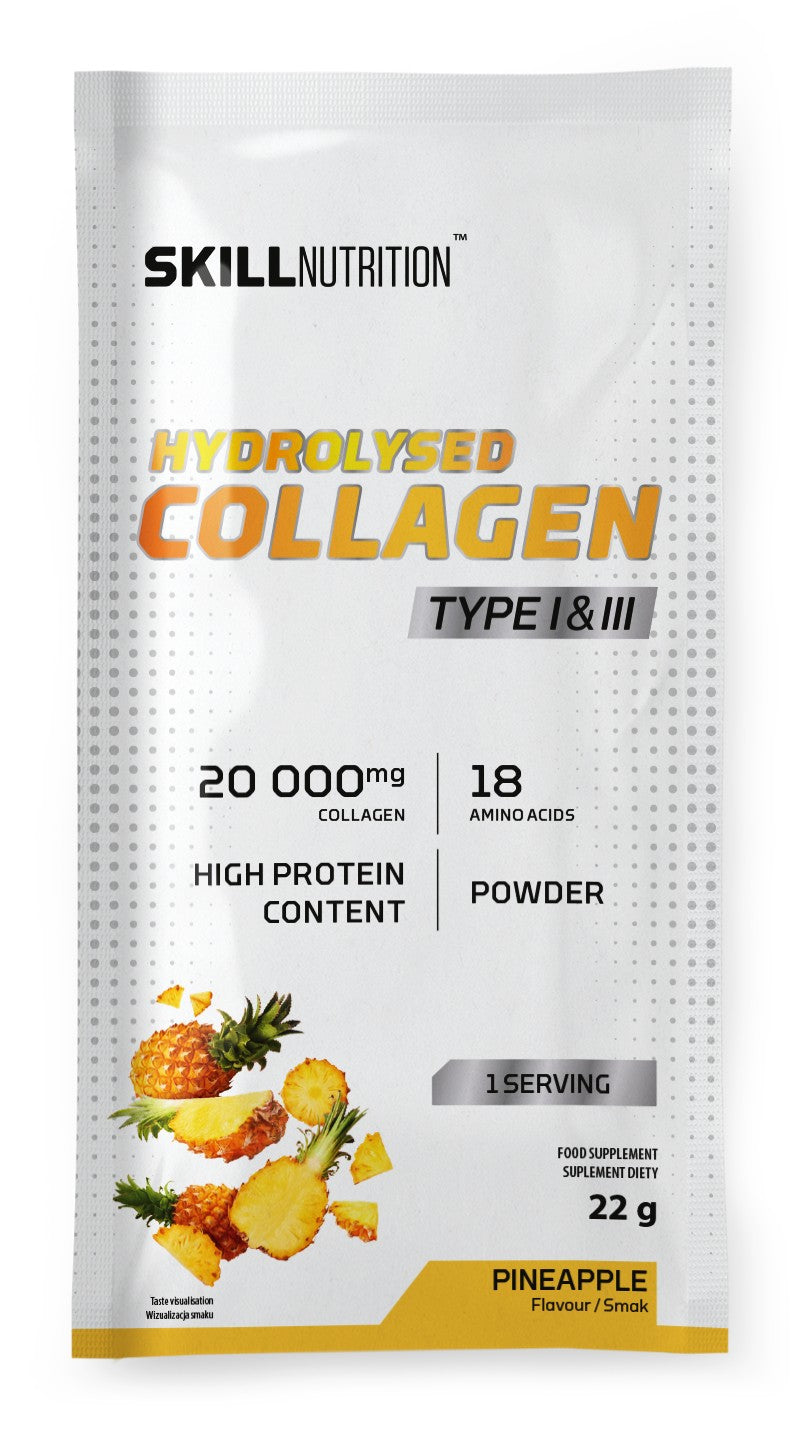 Skill Nutrition Hydrolysed Collagen Type I & III, Pineapple - 22g (1 serving)