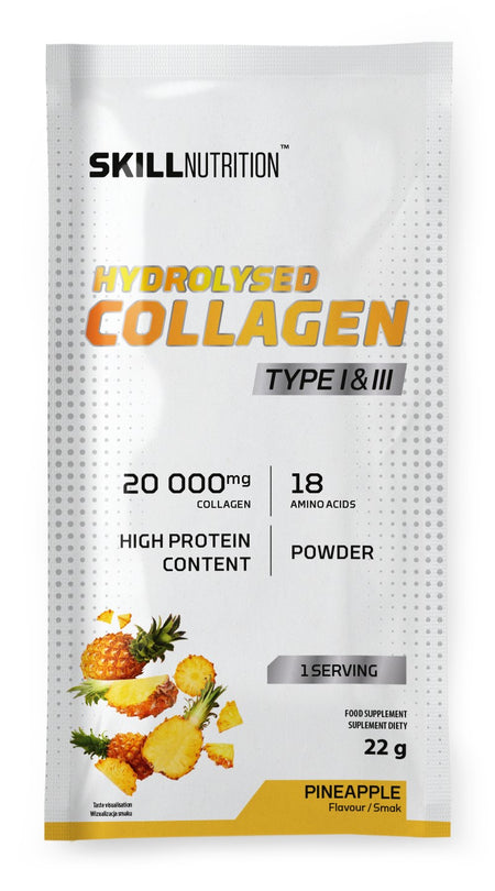 Skill Nutrition Hydrolysed Collagen Type I & III, Pineapple - 22g (1 serving)