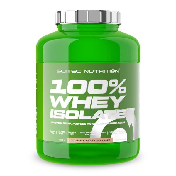 SciTec 100% Whey Isolate, Cookies & Cream - 1816g