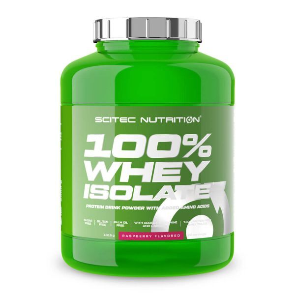 SciTec 100% Whey Isolate, Raspberry - 1816g