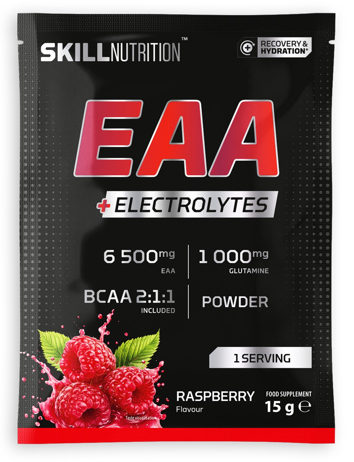 Skill Nutrition EAA + Electrolytes, Raspberry - 15g (1 serving)