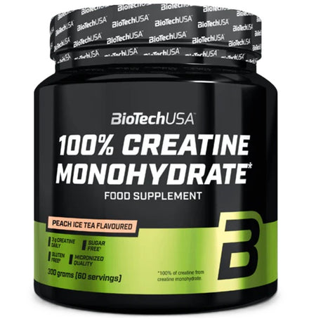 BioTechUSA 100% Creatine Monohydrate, Peach Ice Tea - 300g