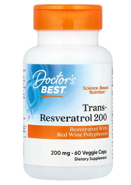 Doctor's Best Trans - Resveratrol, 200mg - 60 vcaps