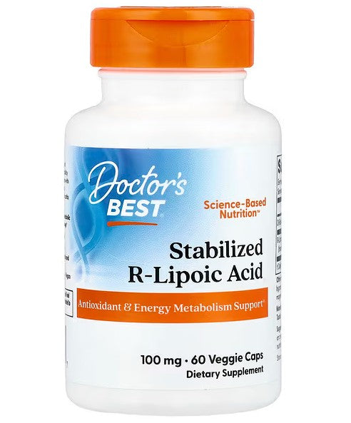 Doctor's Best Stabilized R - Lipoic Acid, 100mg - 60 vcaps