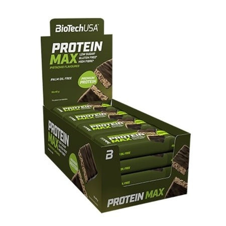 BioTechUSA Protein Max Bar, Pistachio - 16 x 45g