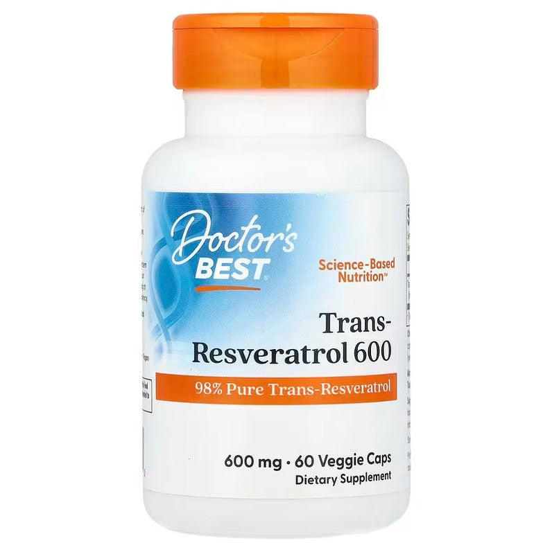 Doctor's Best Trans - Resveratrol 600, 600mg - 60 vcaps