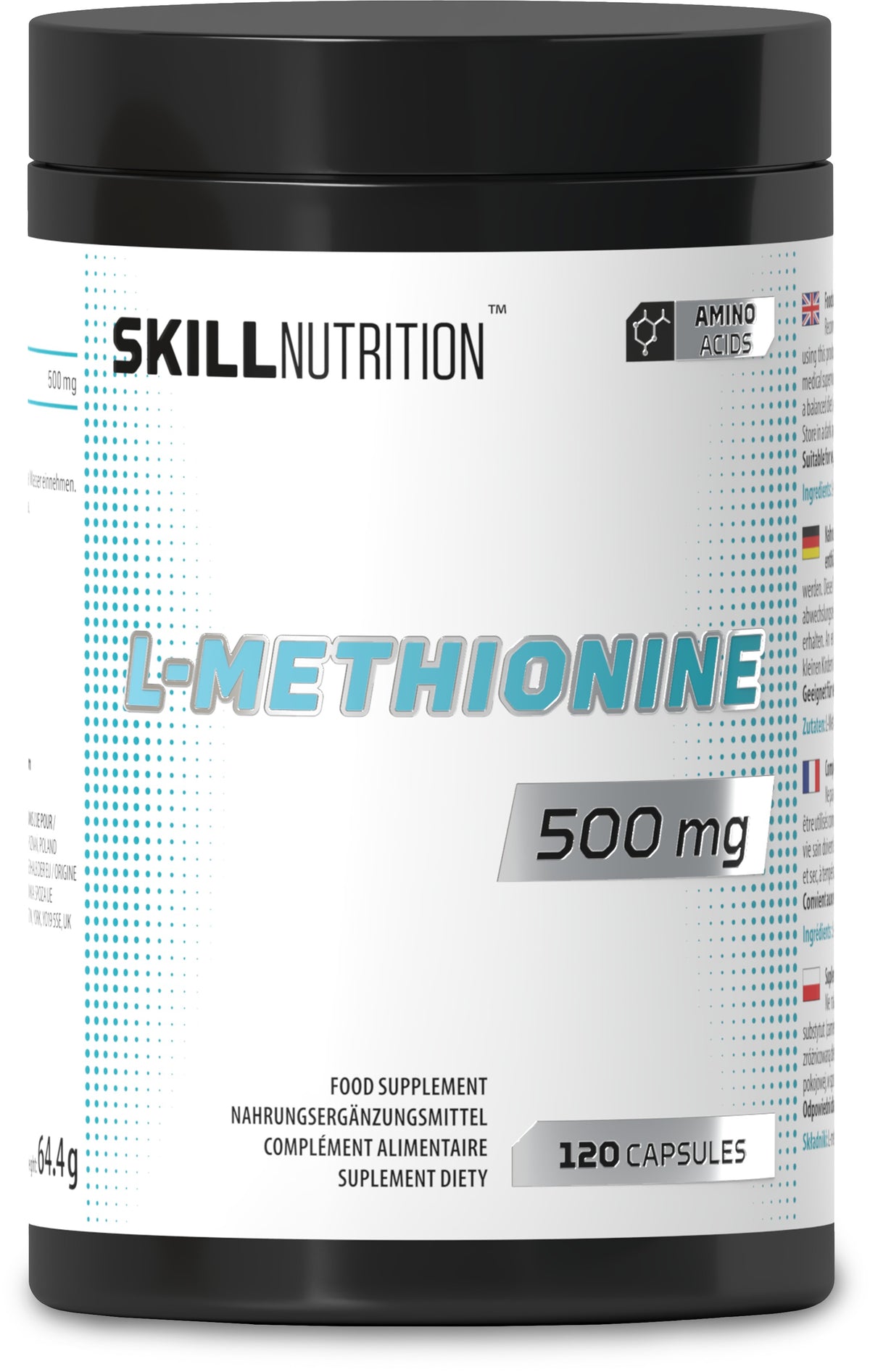 Skill Nutrition L - Methionine, 500mg - 120 vegan caps