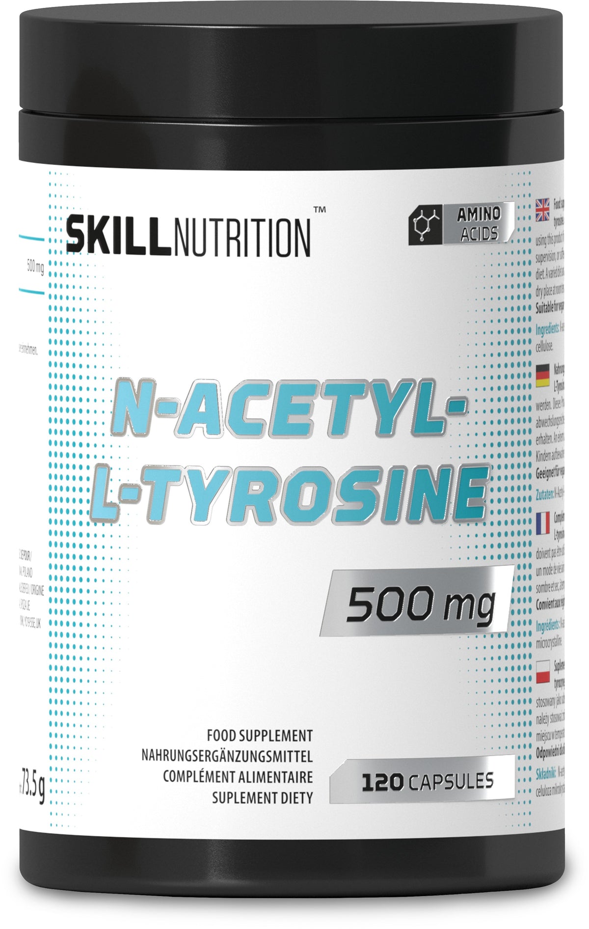 Skill Nutrition N - Acetyl - L - Tyrosine, 500mg - 120 vegan caps