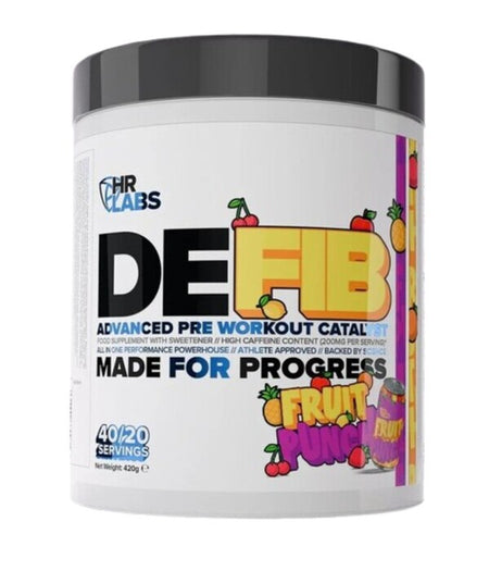 HR Labs Defib Advanced Pre Workout Catalyst, Fruit Punch - 420g