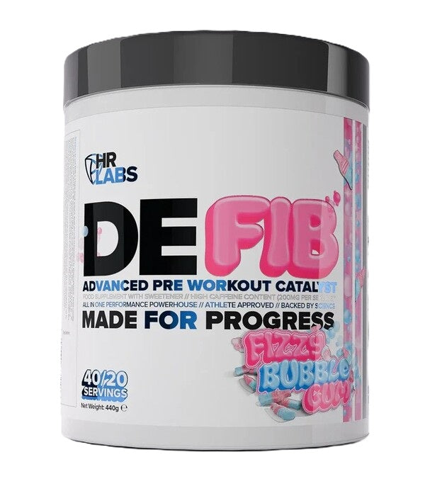HR Labs Defib Advanced Pre Workout Catalyst, Fizzy Bubble Gum - 440g