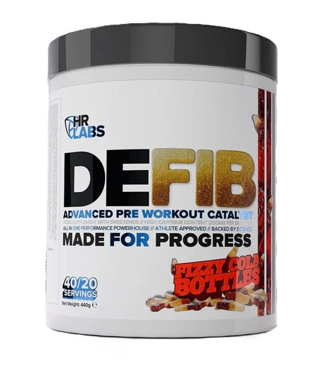 HR Labs Defib Advanced Pre Workout Catalyst, Fizzy Cola Bottles - 440g