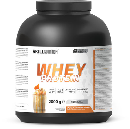 Skill Nutrition Whey Protein Powder, Salted Caramel Milkshake - 2000g