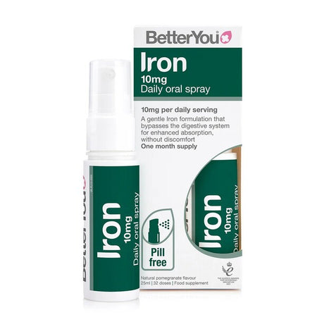 BetterYou Iron 10mg Daily Oral Spray, Pomegranate - 25 ml