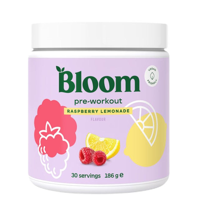 Bloom Pre - Workout, Raspberry Lemonade - 186g