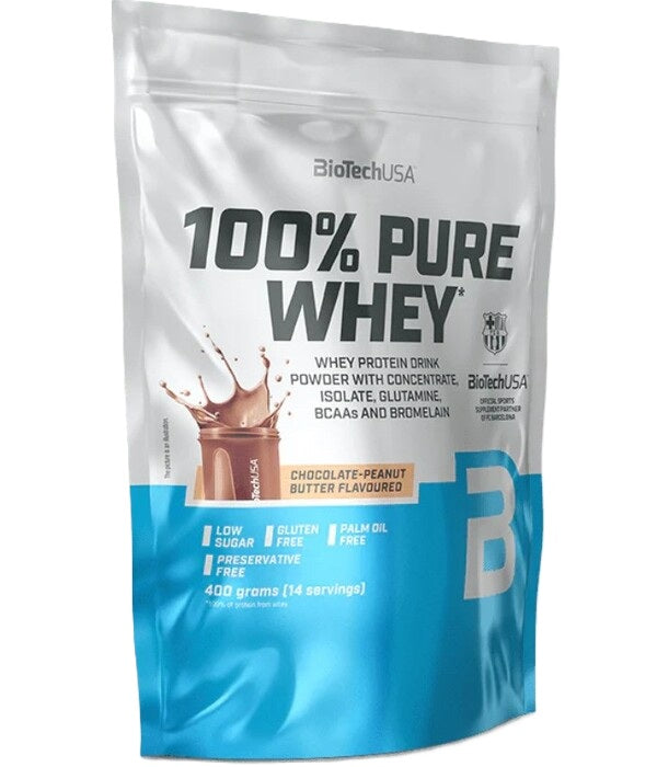 BioTechUSA 100% Pure Whey, Chocolate - Peanut - 400g