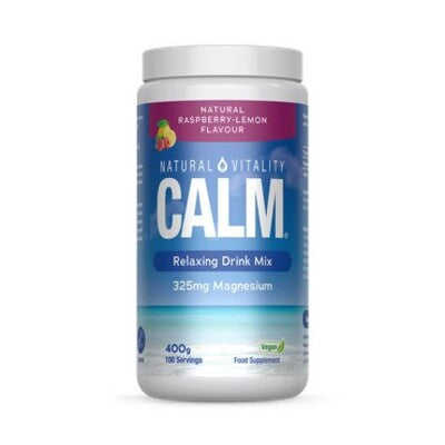 Natural Vitality Calm Relaxing Drink Mix, Natural Raspberry - Lemon - 400g