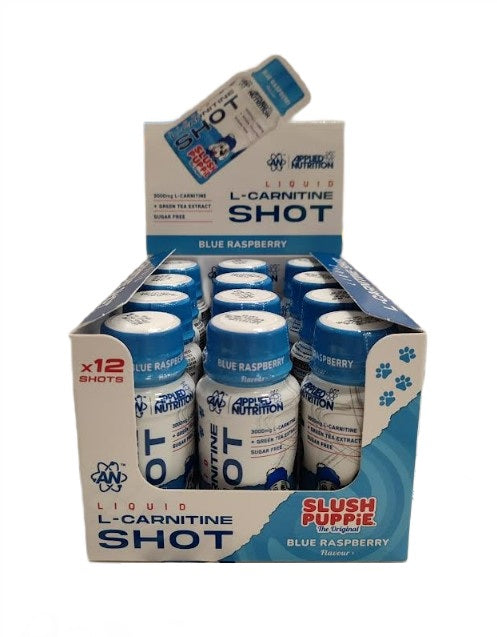 Applied Nutrition Liquid L - Carnitine Shot, Slush Puppie Blue Raspberry - 12 x 60 ml