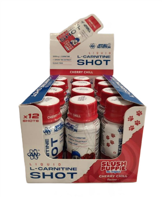 Applied Nutrition Liquid L - Carnitine Shot, Slush Puppie Cherry Chill - 12 x 60 ml
