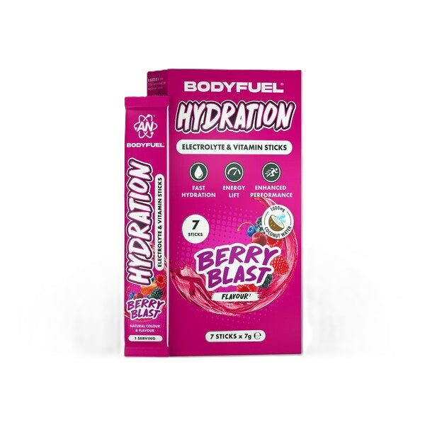 Applied Nutrition Bodyfuel Hydration Electrolyte & Vitamin Sticks, Berry Blast - 7 x 7g