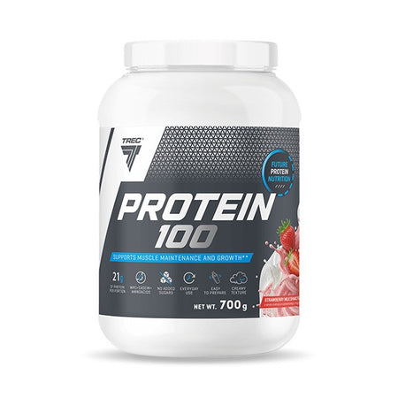 Trec Nutrition Protein 100, Strawberry Milkshake - 700g