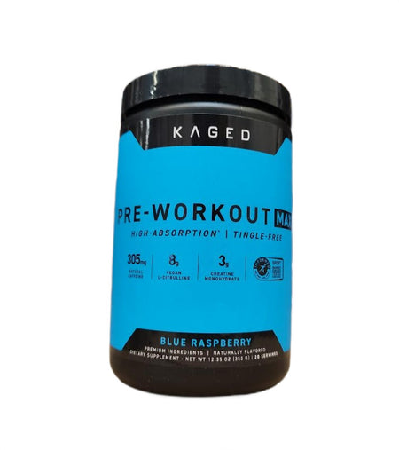 Kaged Muscle Pre - Workout Max, Blue Raspberry - 350g