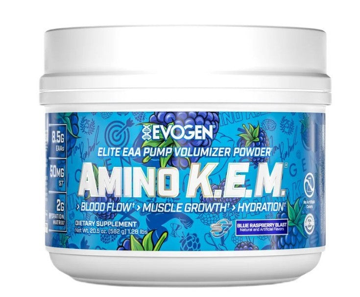 Evogen Amino K.E.M. EAA, Blue Raspberry Blast - 582g
